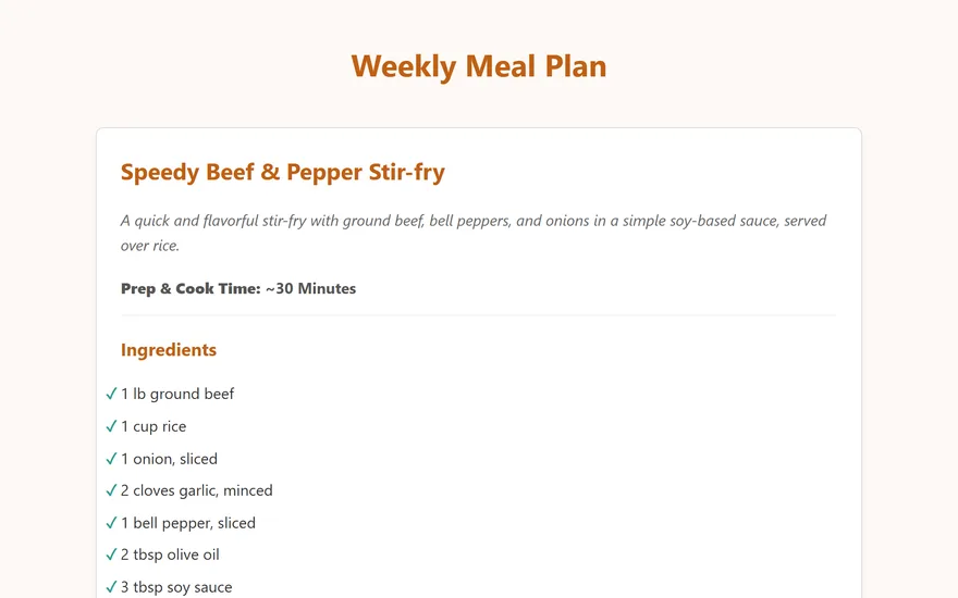 A week of dinners from what is in the kitchen preview
